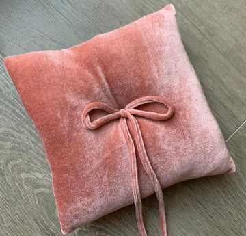 Velvet pillow wedding ring pillow