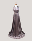 Lilac Grey Velvet Infinity Dress/ Wrap Convertible Bridesmaid Dress