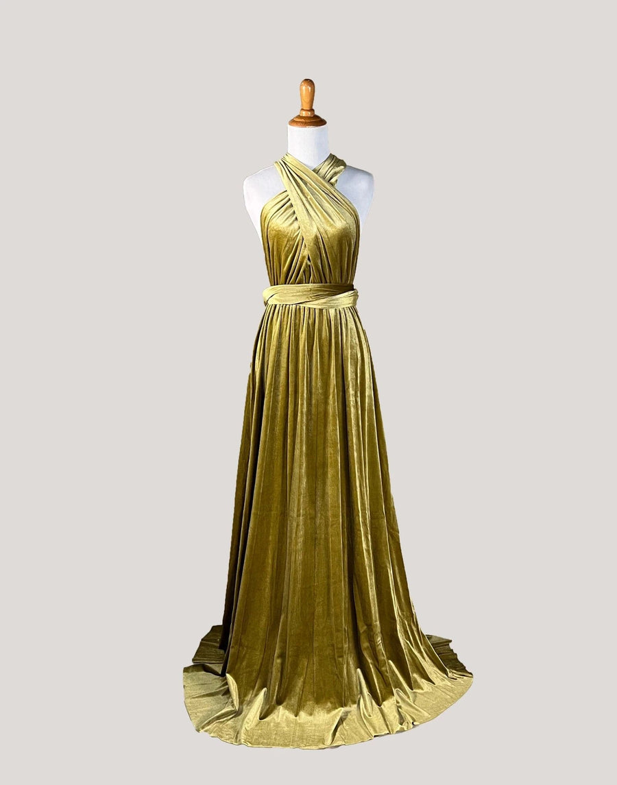 Ginger Velvet Infinity Bridesmaid Dress/Customization Size ScholleDress Ginger Velvet Infinity Bridesmaid Dress/Customization Size ScholleDress