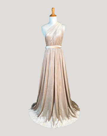 Sand Velvet Infinity Dress/ Wrap Convertible Bridesmaid Dress