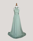 Sage infinity bridesmaid dress front view