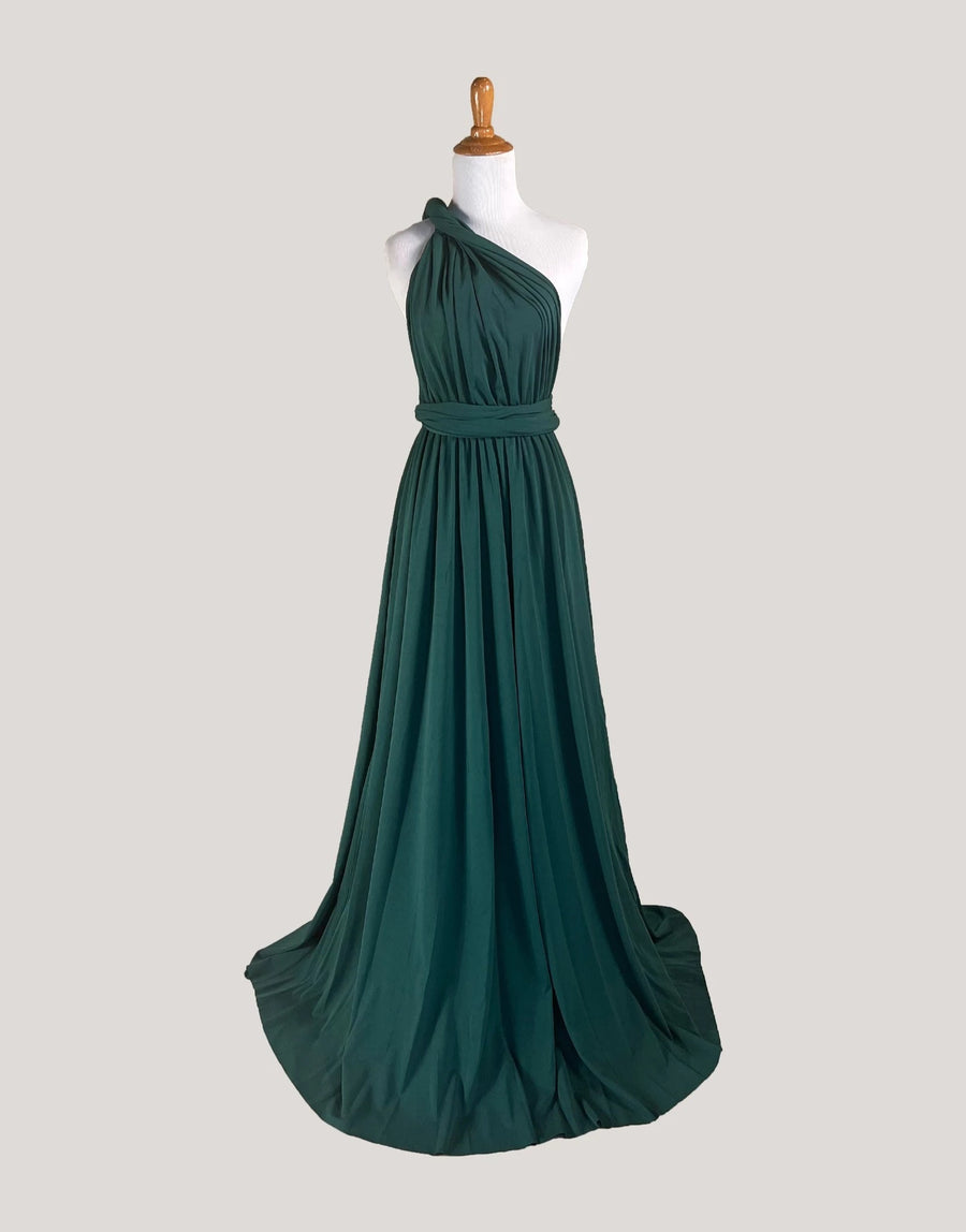 Green Infinity Dress/ Wrap Convertible Bridesmaid Dress