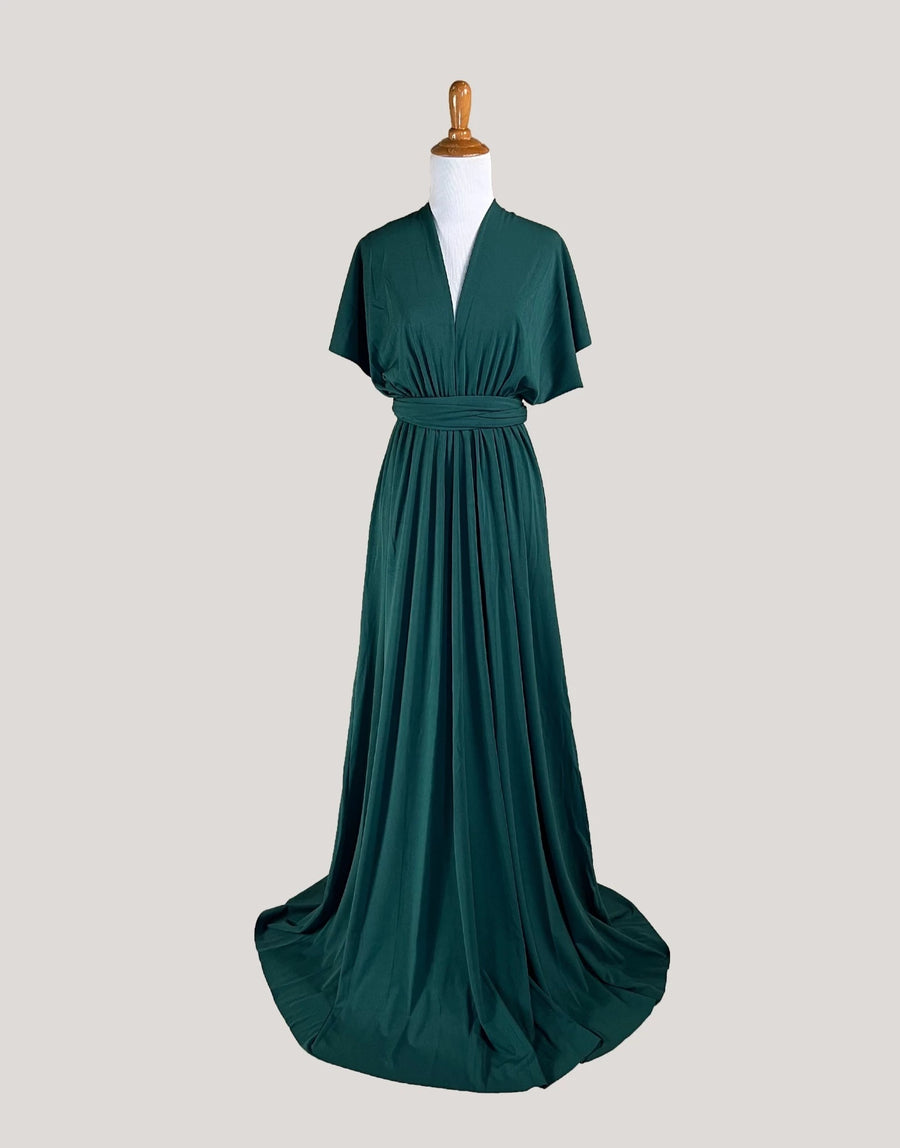 Green Infinity Dress/ Wrap Convertible Bridesmaid Dress