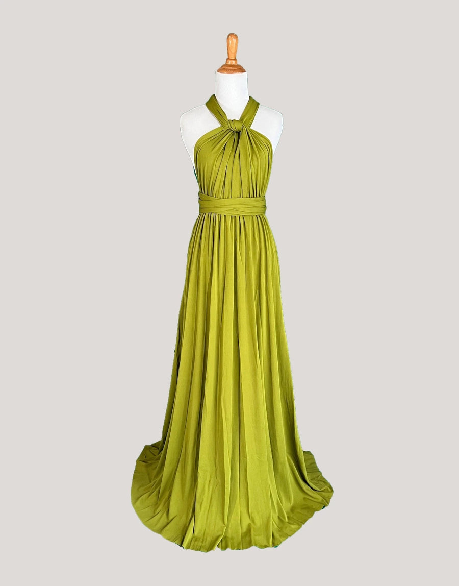 Avocado Green Infinity Dress/ Wrap Convertible Bridesmaid Dress
