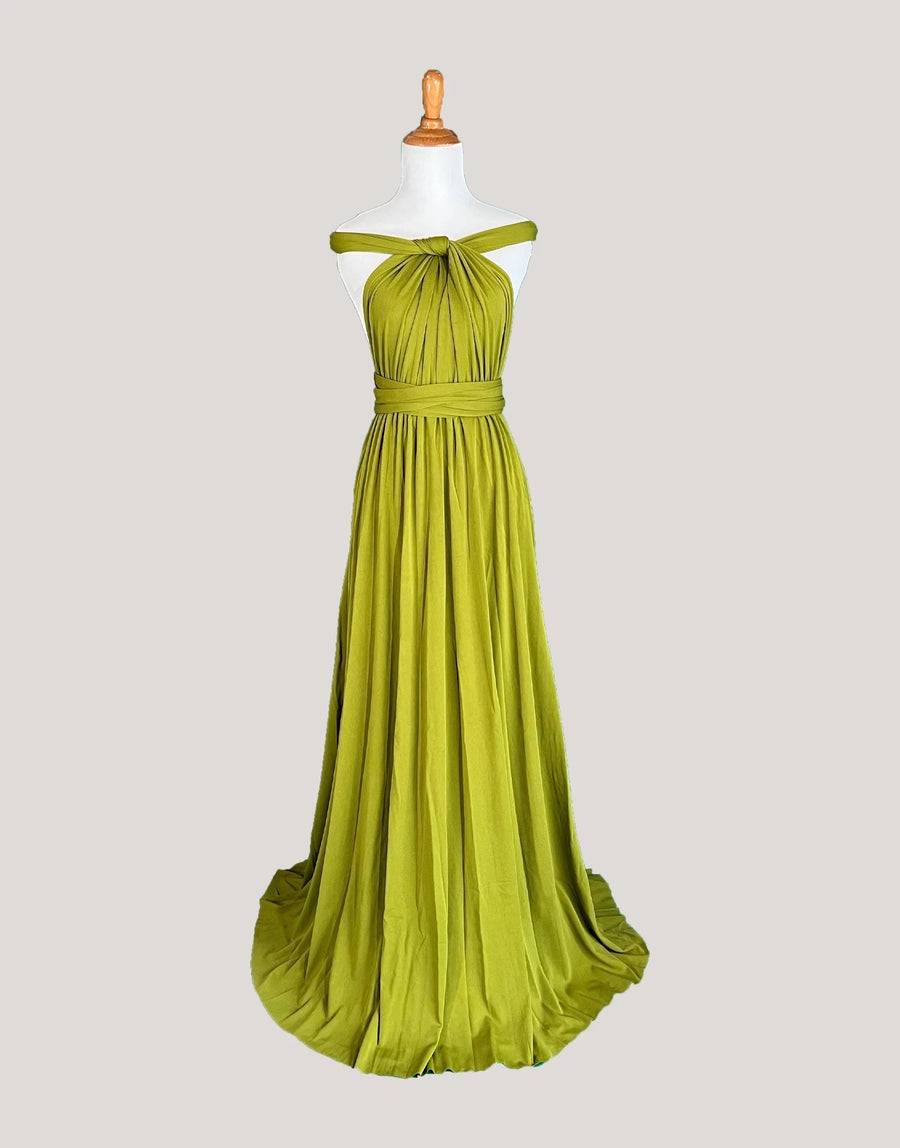 Avocado Green Infinity Dress/ Wrap Convertible Bridesmaid Dress