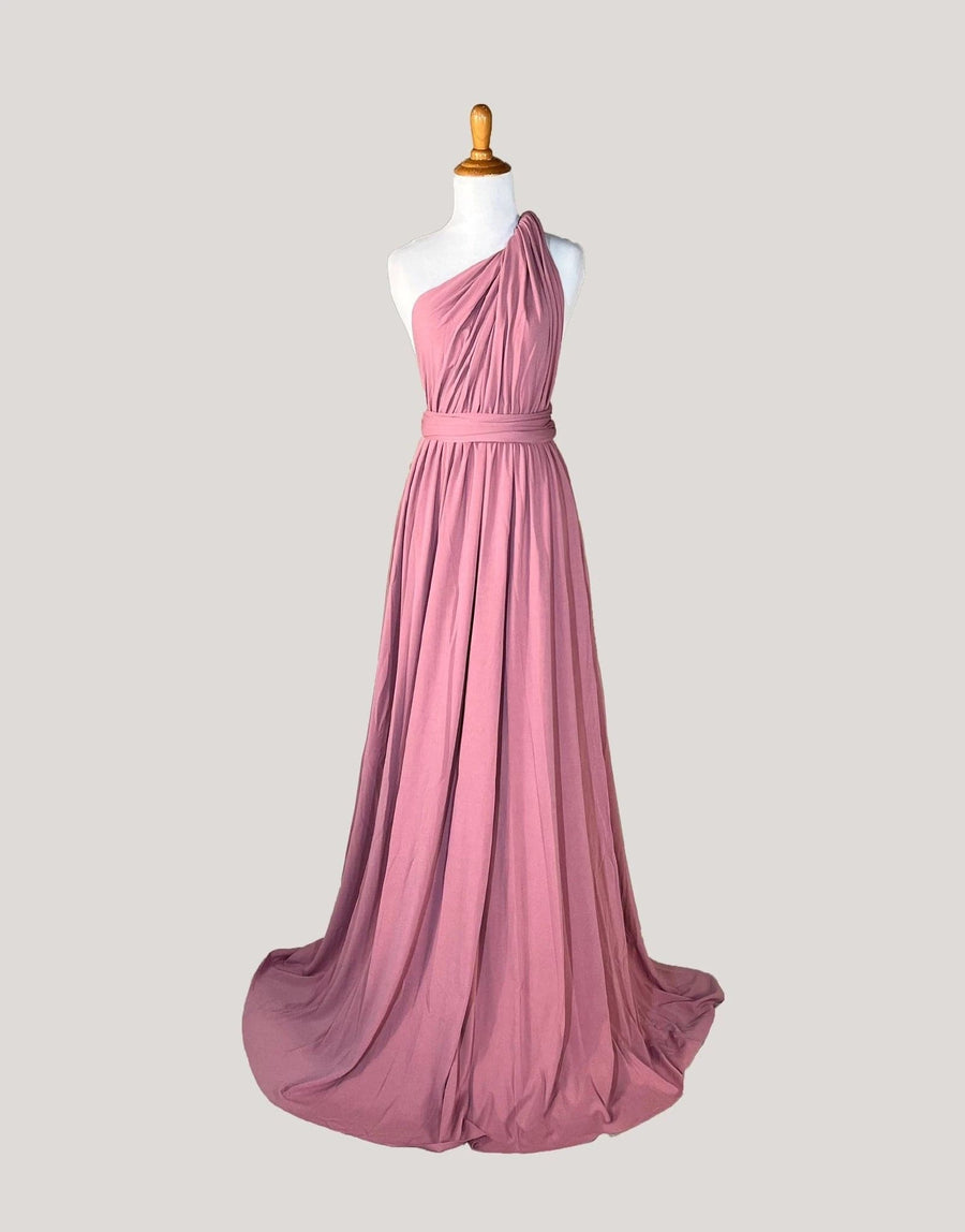 versatile bridesmaid wrap dress Convertible taupe bridesmaid dresses online. Multi wrap dress by Nuichan