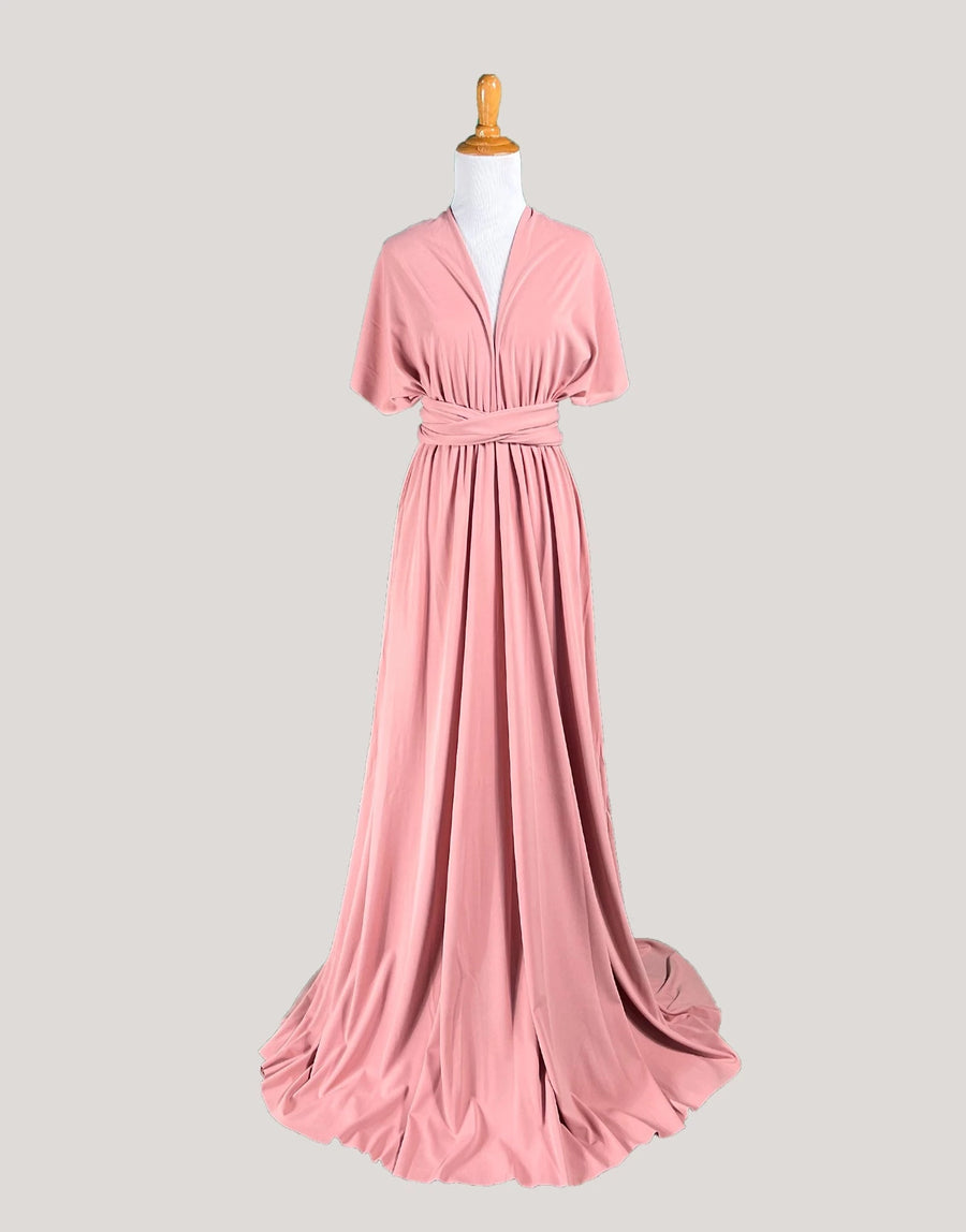 Dusty Rose Infinity Dress/ Wrap Convertible Bridesmaid Dress