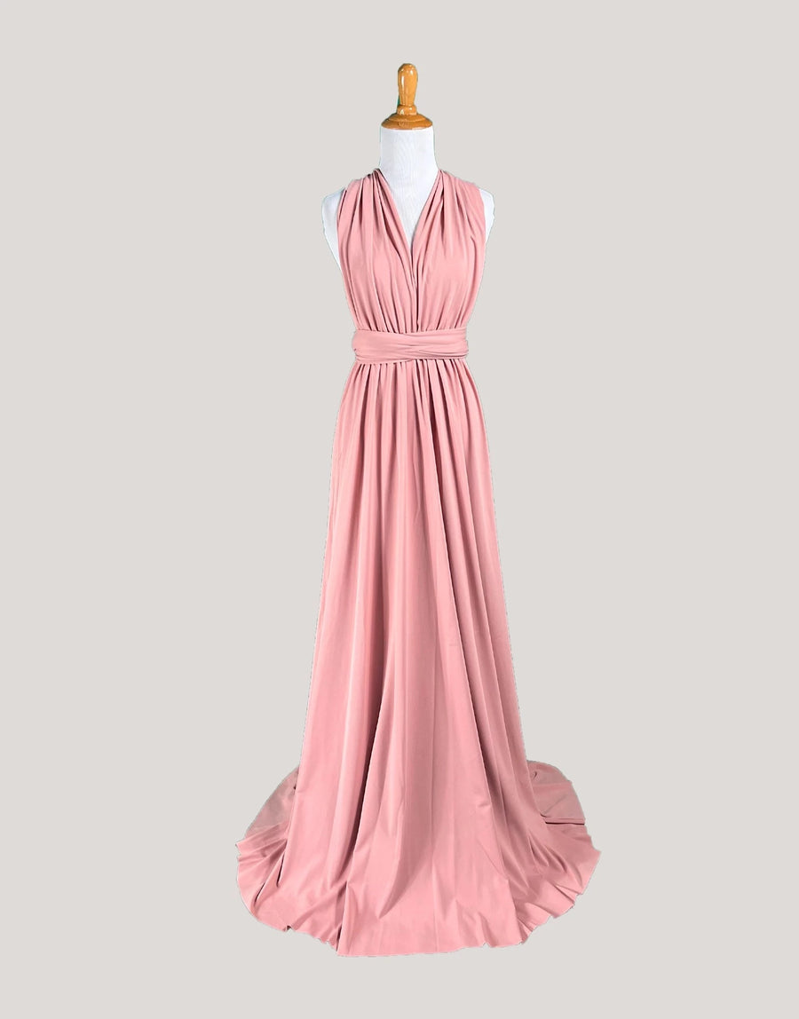 Dusty Rose Infinity Dress/ Wrap Convertible Bridesmaid Dress