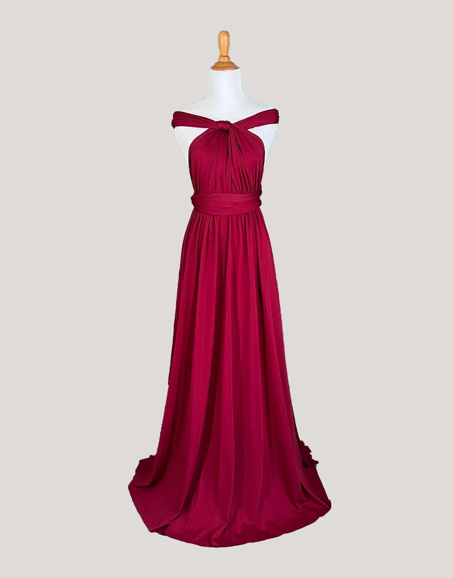 Wine Infinity Dress/ Wrap Convertible Bridesmaid Dress