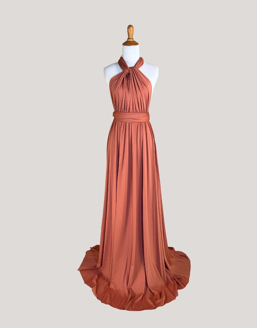 Terracotta Infinity Dress/ Wrap Convertible Bridesmaid Dress