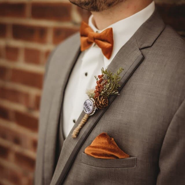 Wedding tie velvet Bow Tie wedding Bow tie groomsmen wedding accessories Hand made - ScholleDress