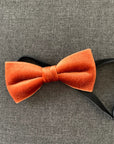Velvet wedding bow tie for groomsmen