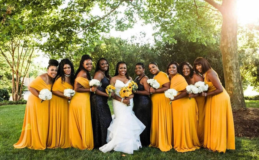 Mustard Infinity Dress/ Wrap Convertible Bridesmaid Dress