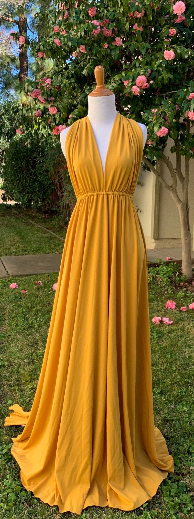 Mustard Infinity Dress/ Wrap Convertible Bridesmaid Dress