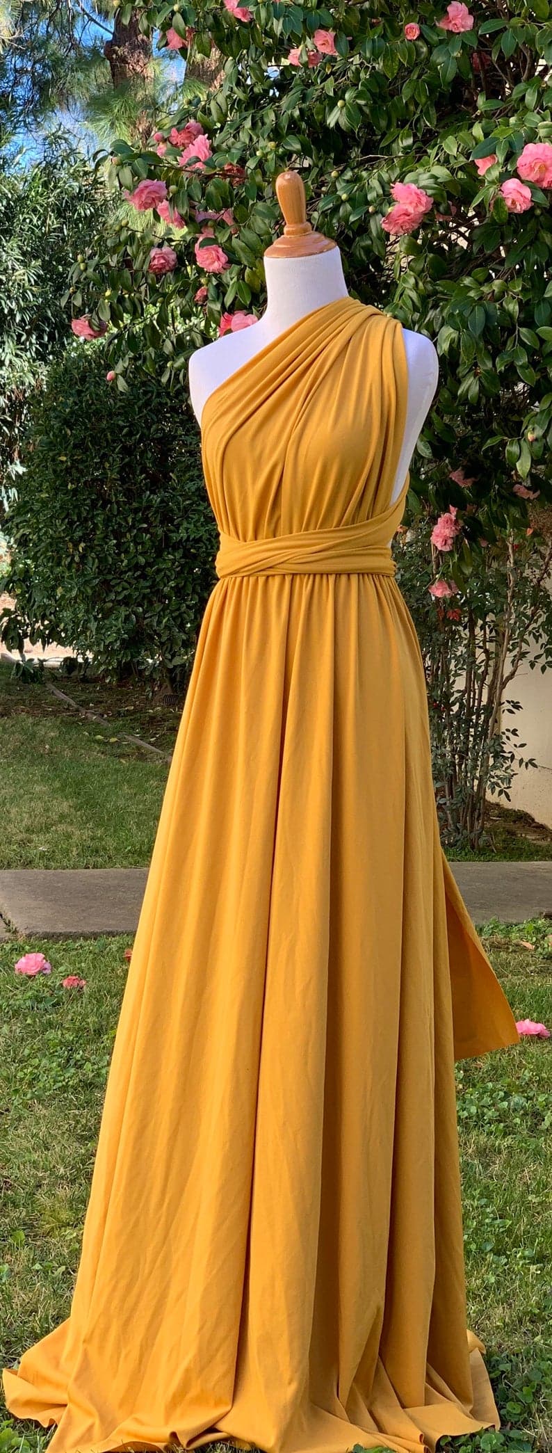 Mustard Infinity Dress/ Wrap Convertible Bridesmaid Dress