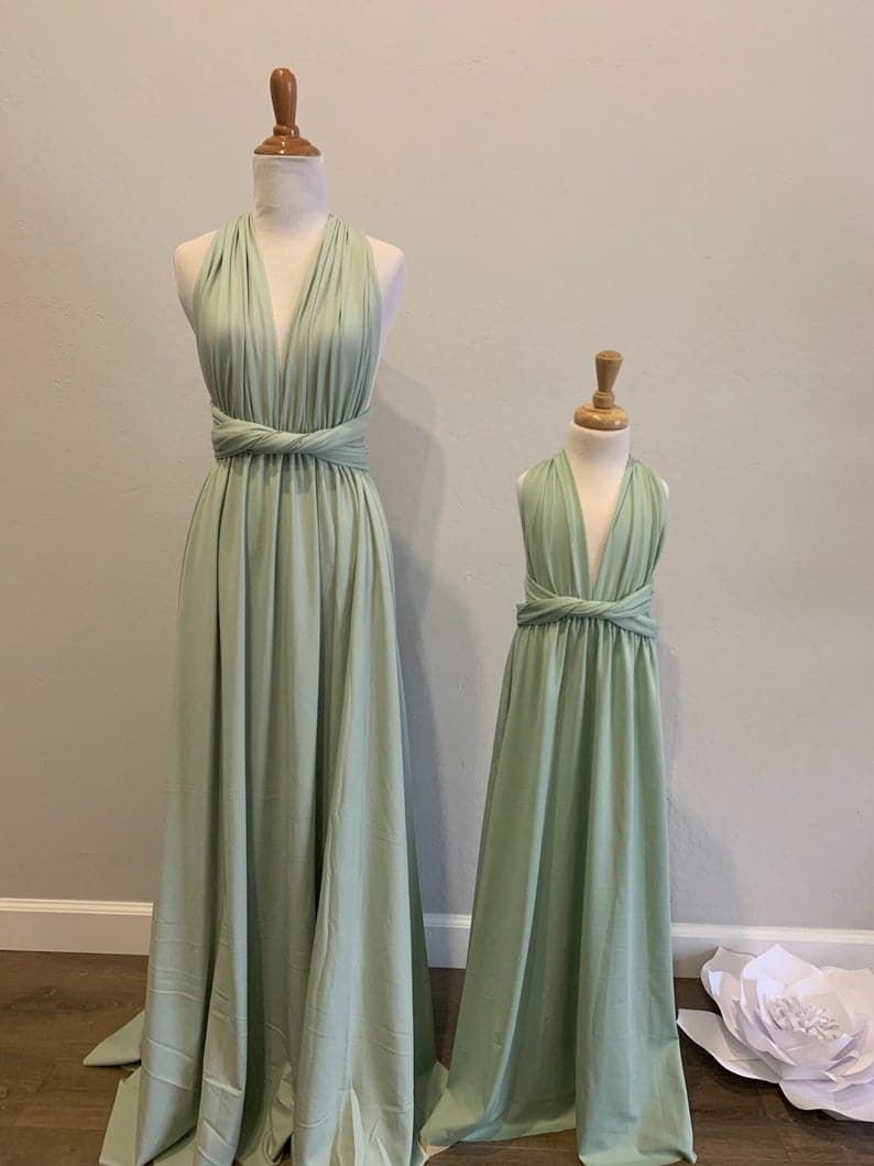Sage Infinity Dress/ Wrap Convertible Bridesmaid Dress
