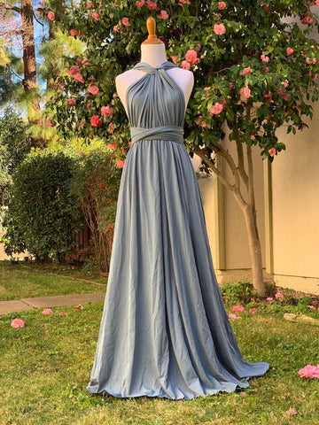 Stone Blue Infinity Dress/ Wrap Convertible Bridesmaid Dress