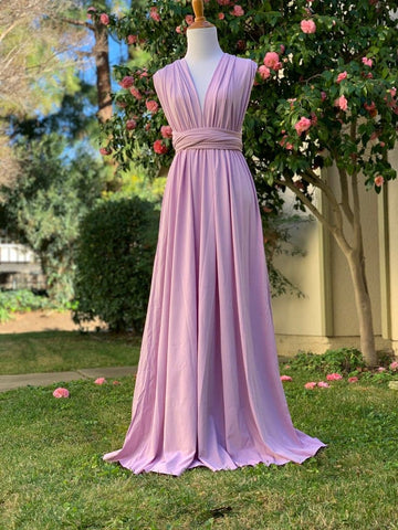 Lavender/Wisteria Infinity Dress/ Wrap Convertible Bridesmaid Dress-S102 - ScholleDress
