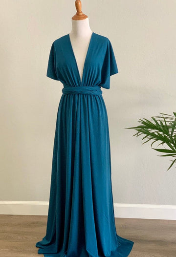 Teal Blue Infinity Dress/ Wrap Convertible Bridesmaid Dress