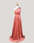 Terracotta velvet infinity bridesmaid dress