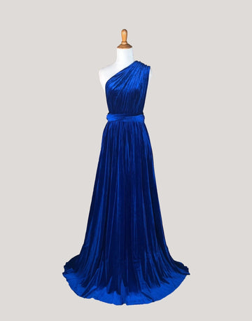Royal Blue Velvet Infinity Dress/ Wrap Convertible Bridesmaid Dress